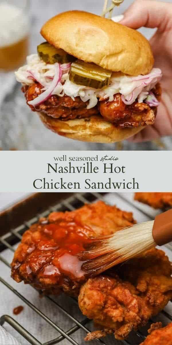 Nashville Hot Honey Chicken Sandwich With Creamy Slaw