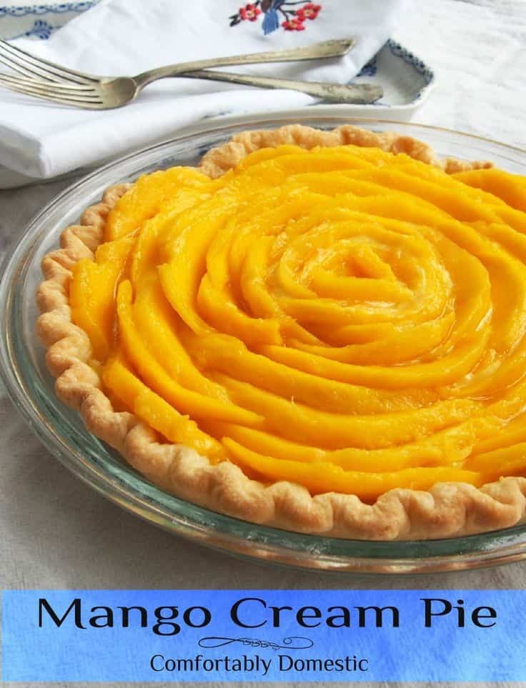 Fresh Mango Cream Pie