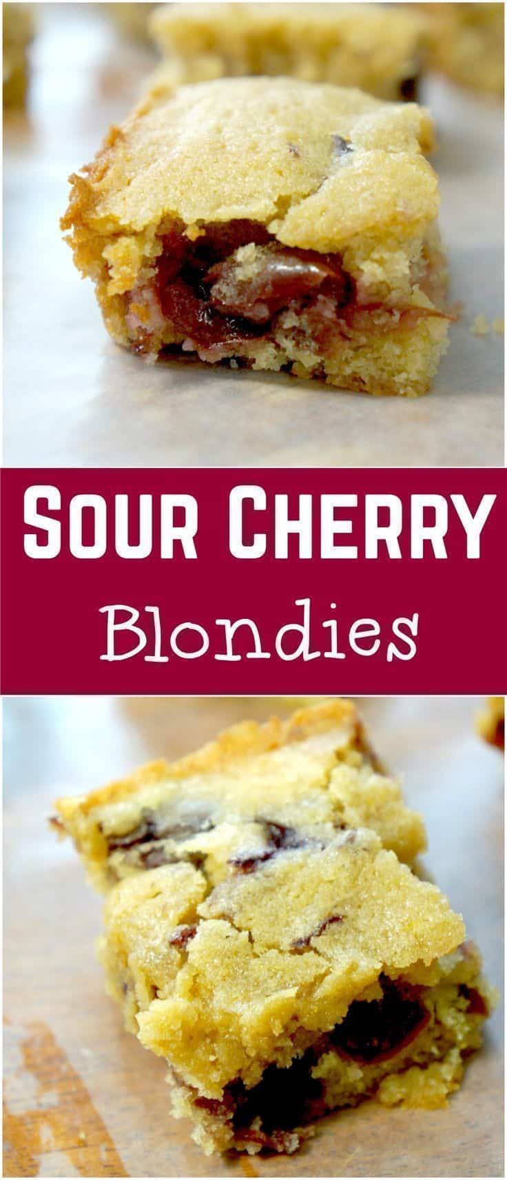 Sour Cherry Blondies