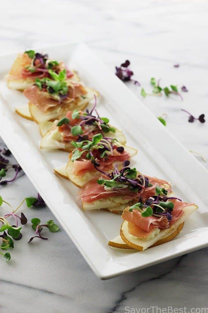 Asian Pear Prosciutto Appetizers