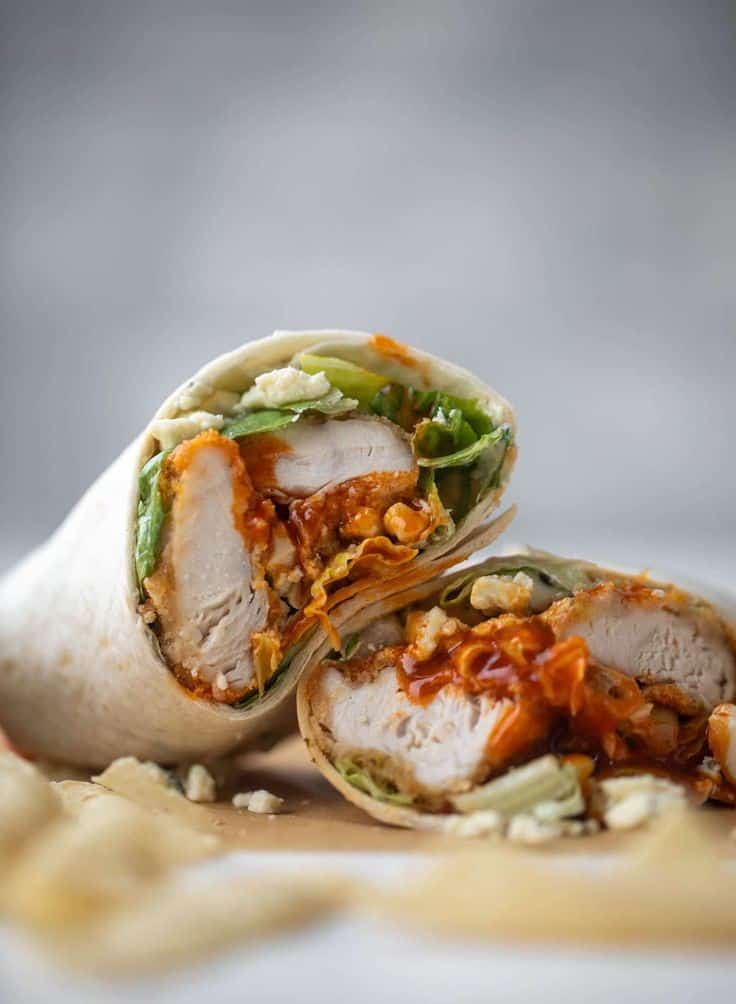 Hot Honey Buffalo Chicken Wraps