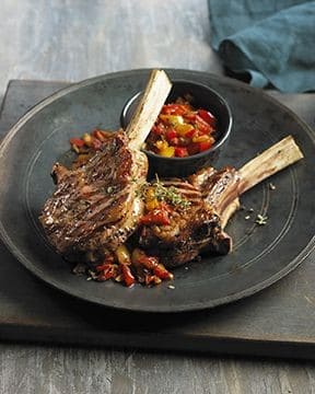 Grilled Veal Chops With Pepper Sauce