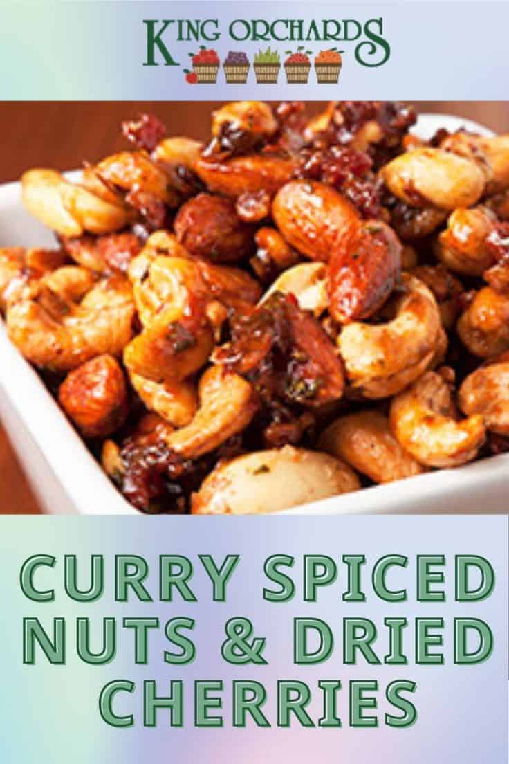 Curry Spiced Nuts With Dried Cherries