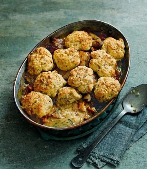 Chicken, Mushroom And Riesling Cobbler