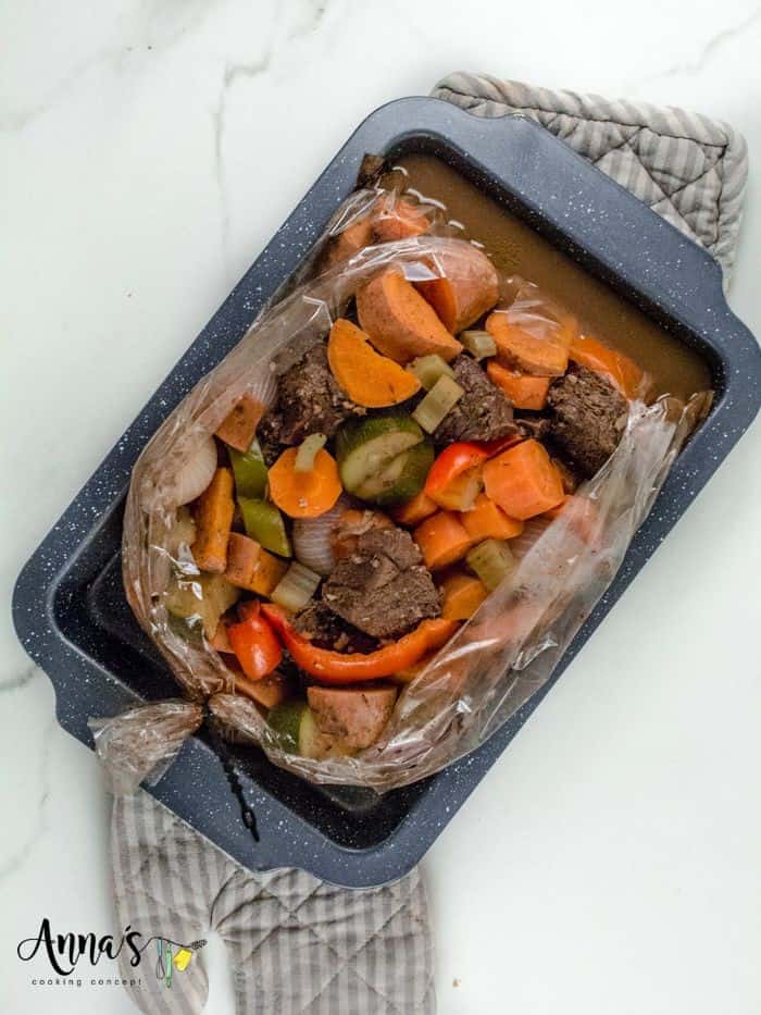 Beef Cubes And Vegetables Oven Bag Stew