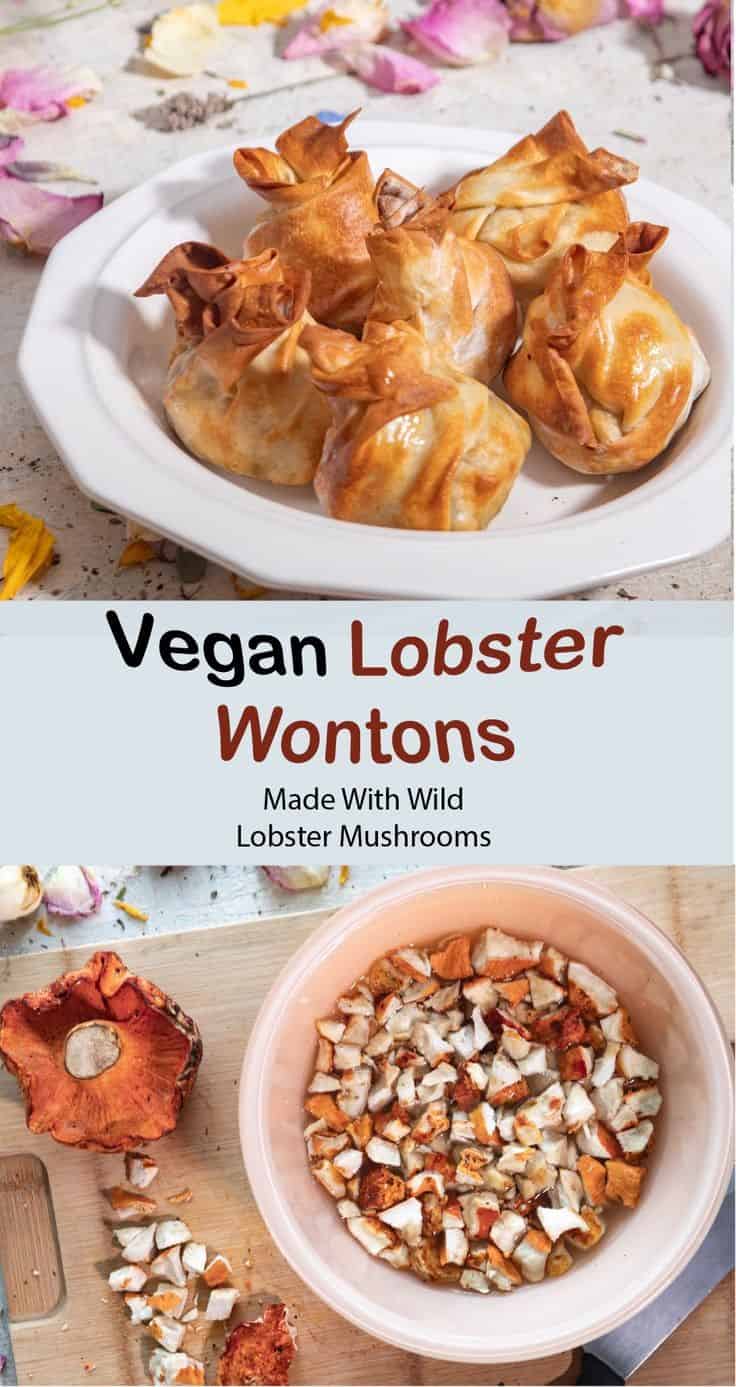 Vegan Lobster Cream Cheese Wontons