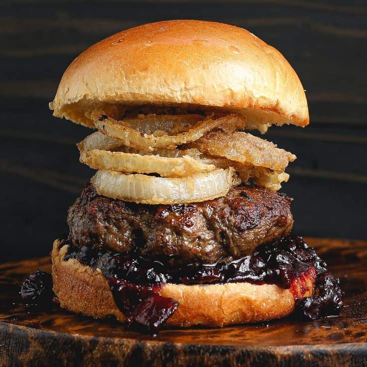 Gluten Free Venison Burgers With Roasted Tomato Blueberry Jam