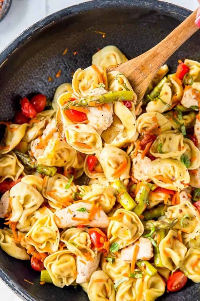 Balsamic Chicken Tortellini Salad