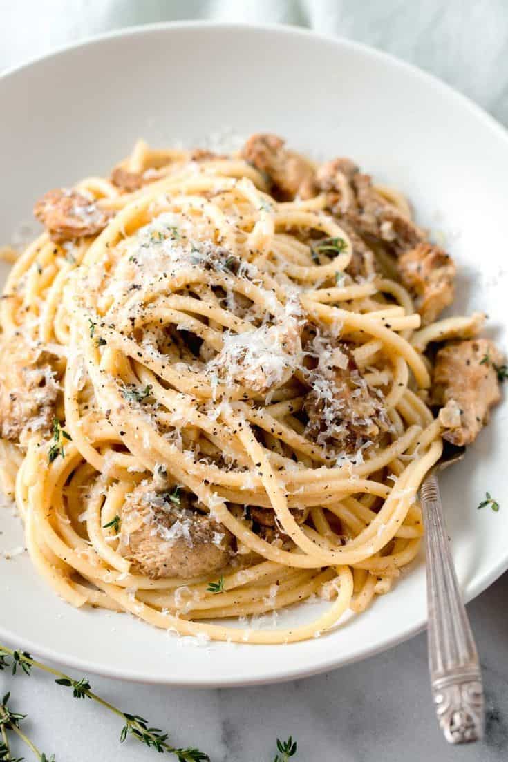 Creamy Lion’s Mane Mushroom Pasta