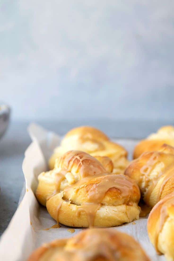 Cream Cheese Morning Buns With Coffee Glaze