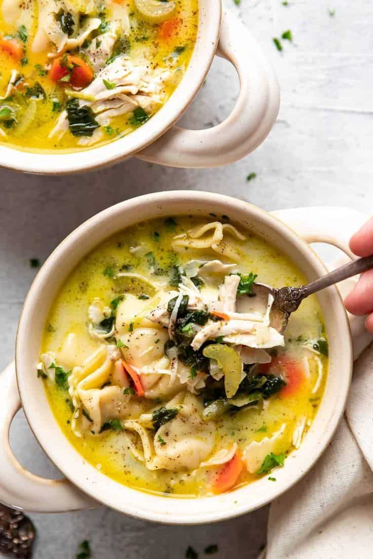 Creamy Chicken Tortellini Soup