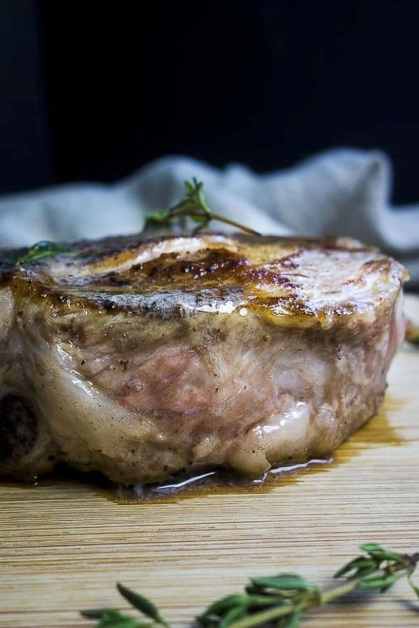 Pan-Seared Veal Chops + Truffle Butter