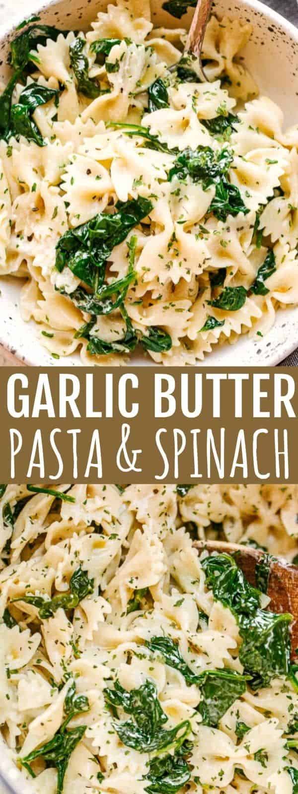 Creamy Garlic Butter Pasta With Spinach