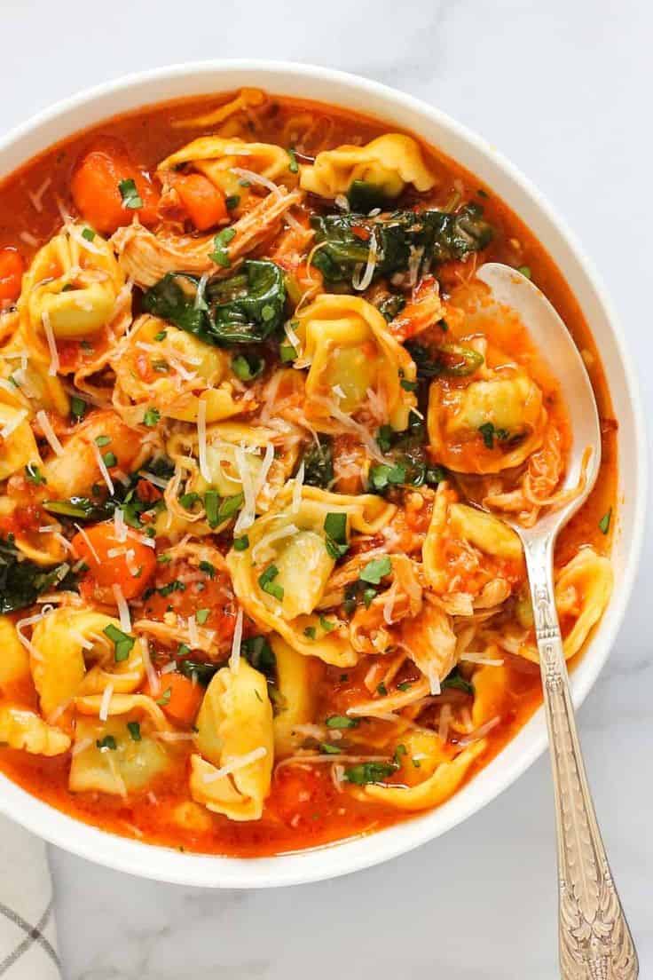 Instant Pot Chicken Tortellini Soup