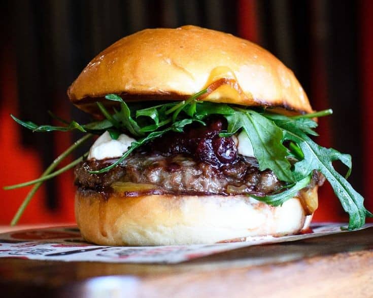 Venison Burger With Smoked Ricotta & Tamarillo Chutney