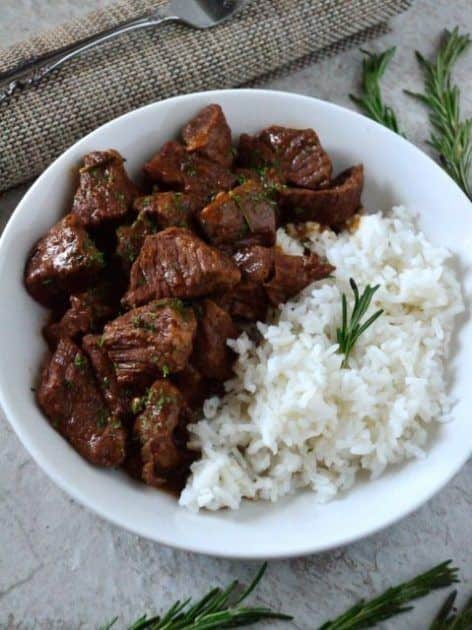 Garlic And Rosemary Beef Tips