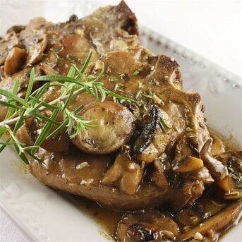 Veal Chop With Portabello Mushrooms