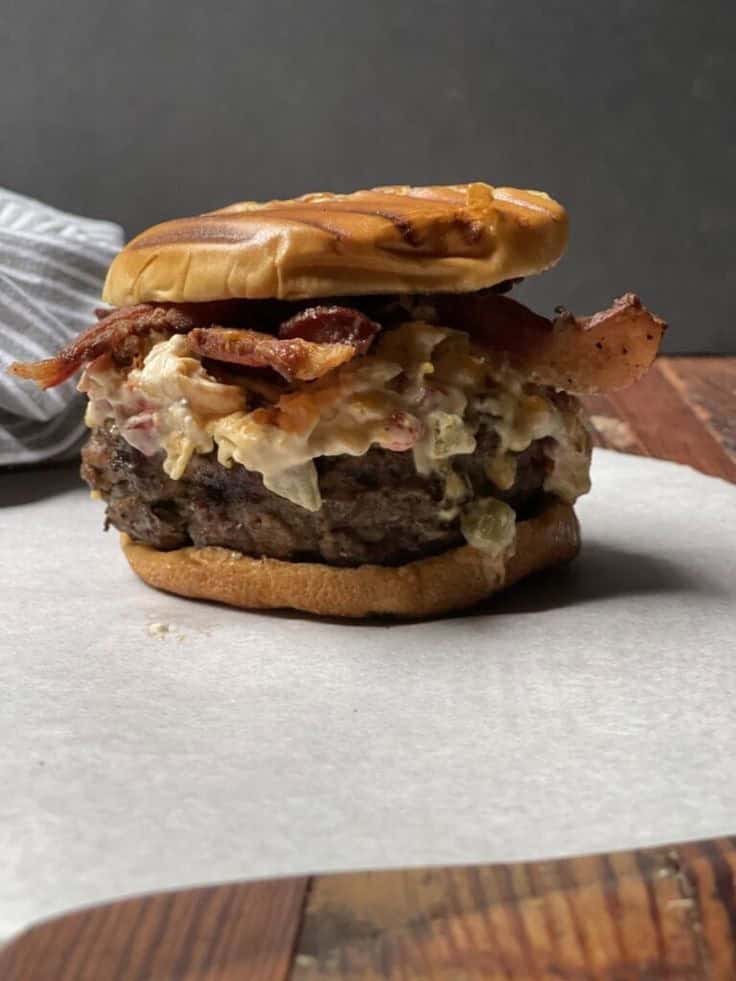 Bacon Pimiento Cheese Venison Burger