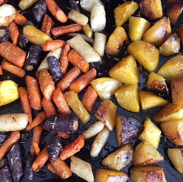 Butter Roasted Carrots And Golden Beets