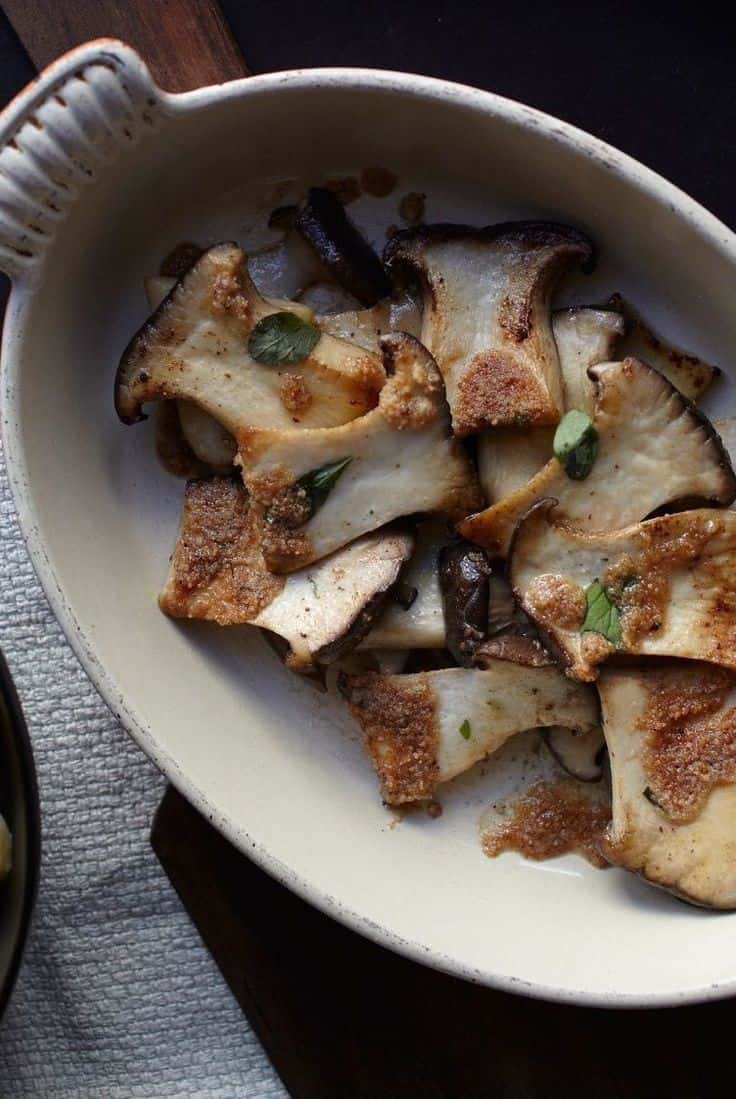 Roasted King Oyster Mushrooms