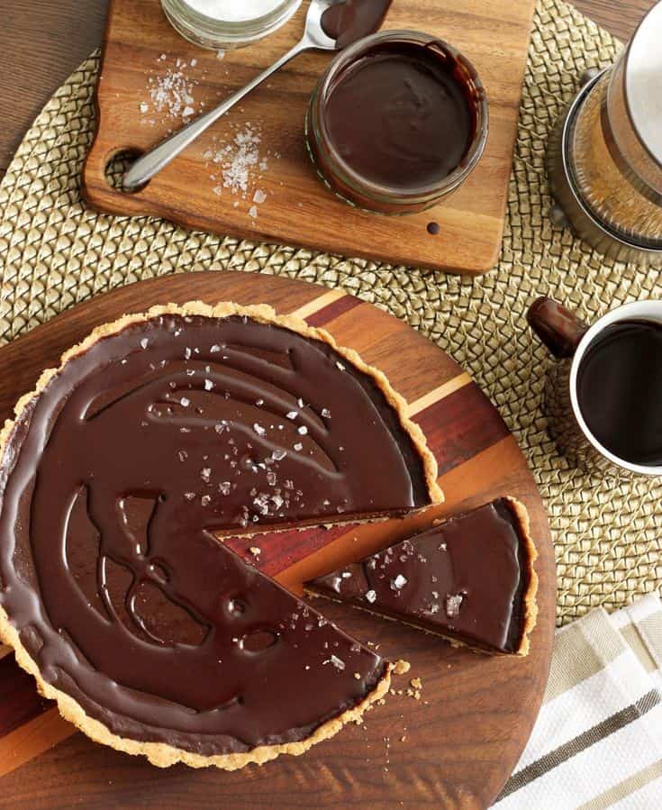 Silky Salted Dark Chocolate Tart