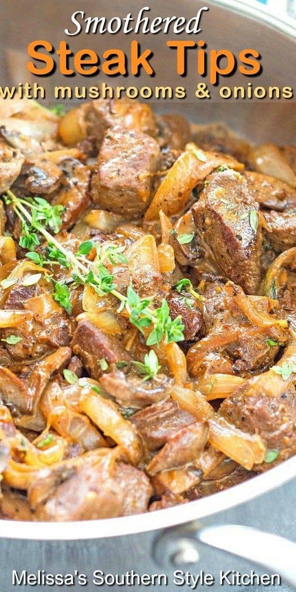 Smothered Steak Tips With Creamy Mushrooms And Onions