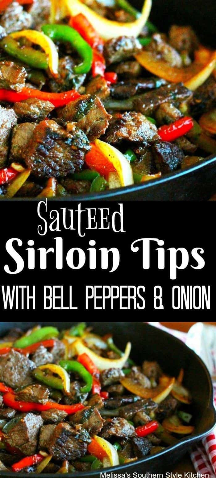 Sautéed Sirloin Tips With Bell Peppers And Onion