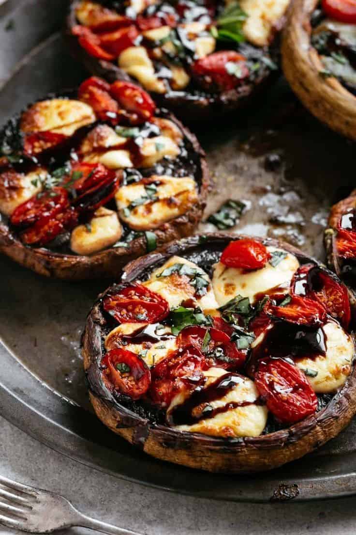 Caprese Stuffed Portobello Mushrooms