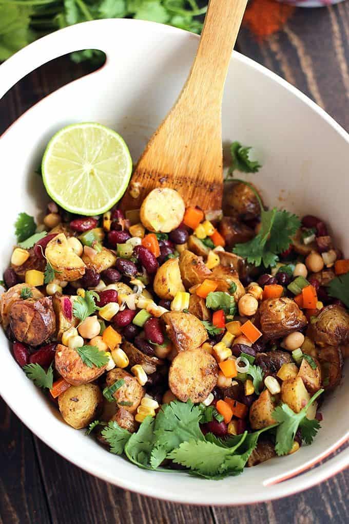 Tex-Mex Three Bean Potato Salad