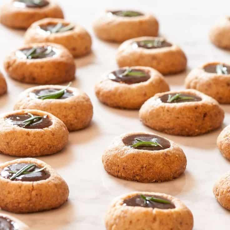 Pecan Polvorones With Muscovado And Rosemary Filling