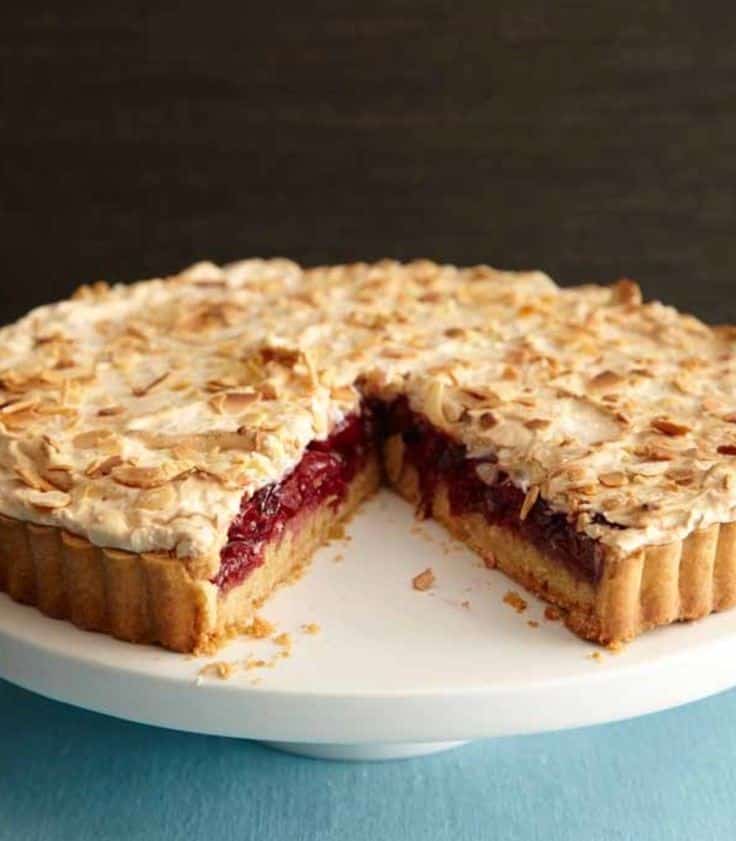 Sour Cherry Tart With Almond Meringue