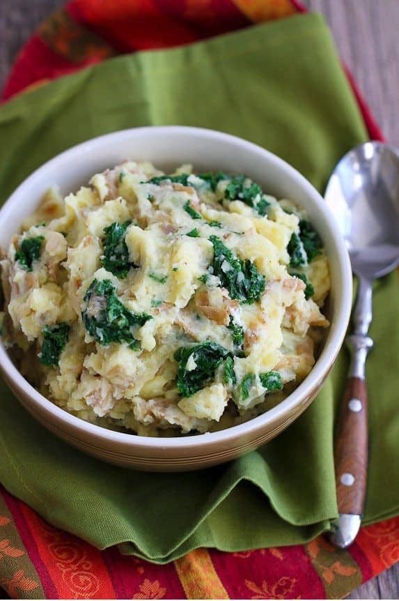 Light Mashed Potatoes With Kale And Goat Cheese