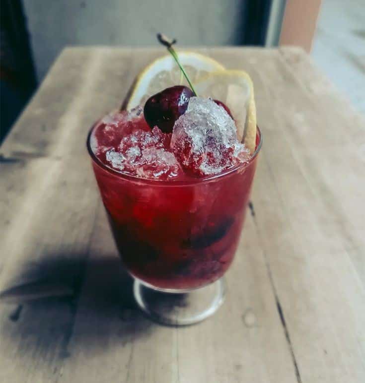 Sour Cherry Bourbon Smash