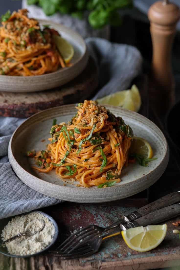 Creamy Vegan Harissa Pasta