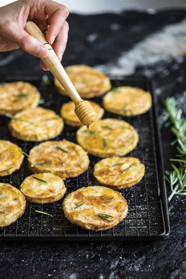 Fried Eggplant With Honey And Rosemary