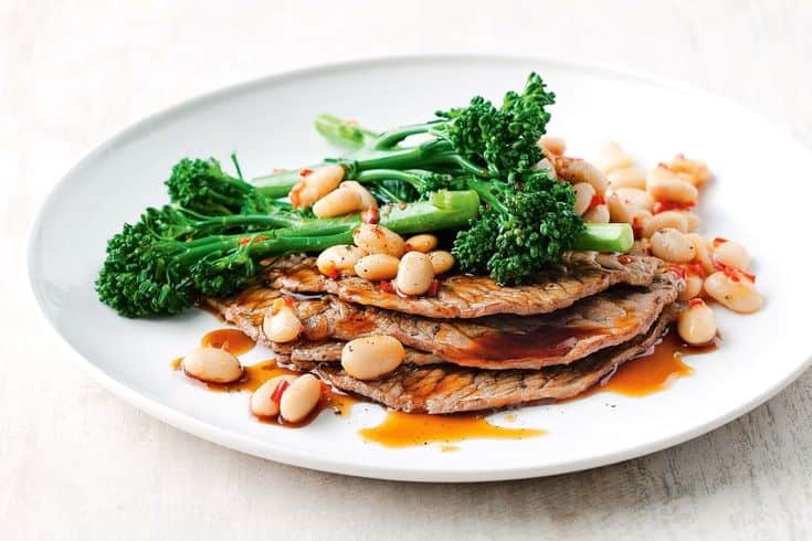 Minute Steaks With Broccolini & Cannellini Bean