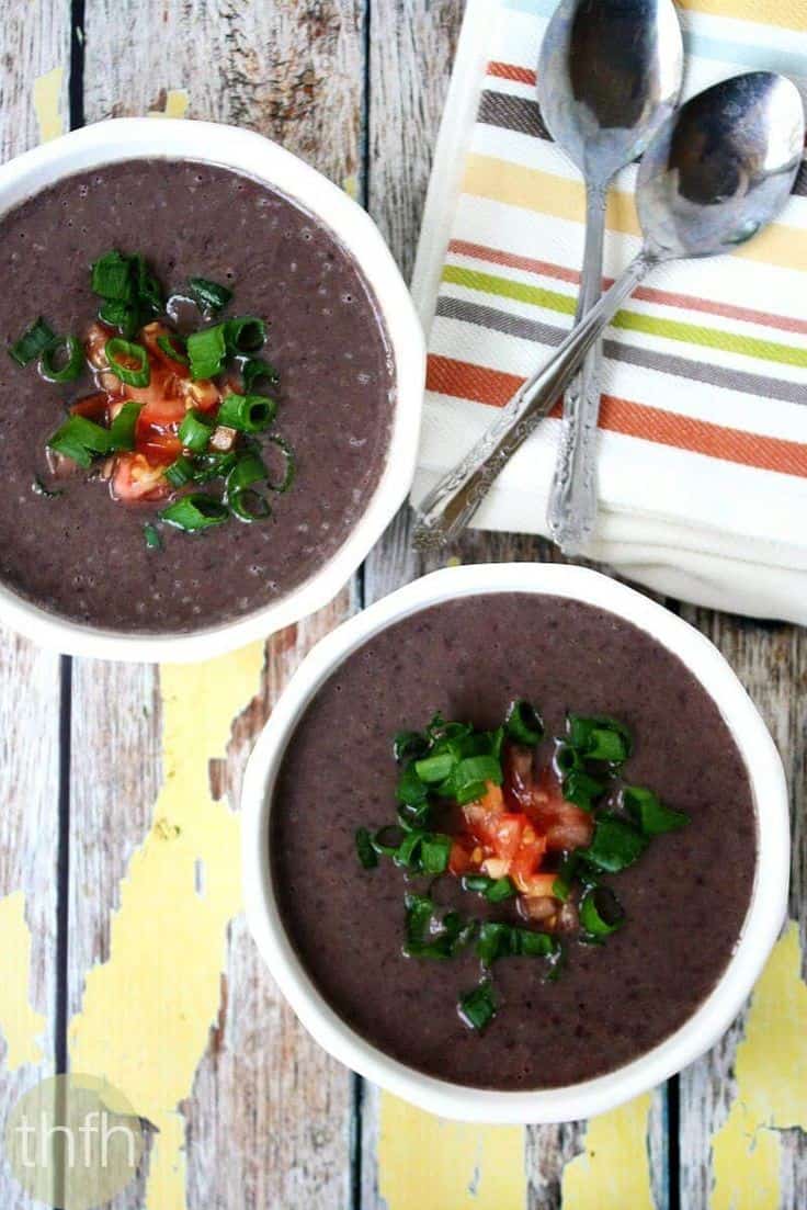 Vegan No-Cook Black Bean Soup