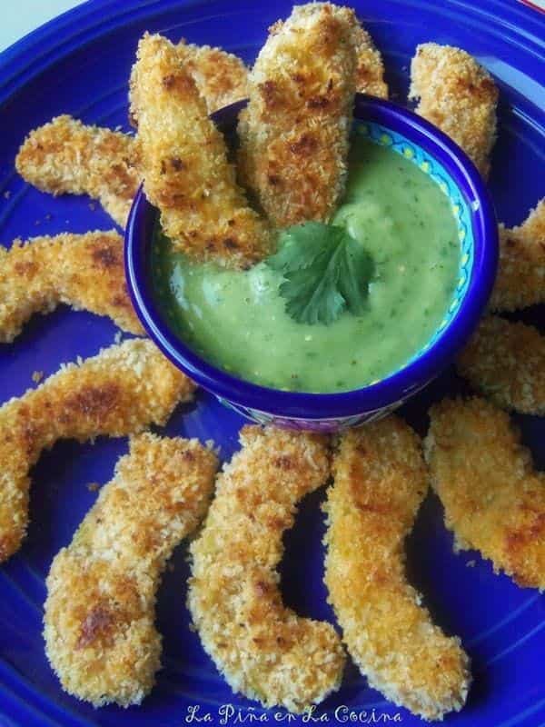 Crispy Chayote (Mirliton) Wedges With Avocado Salsa