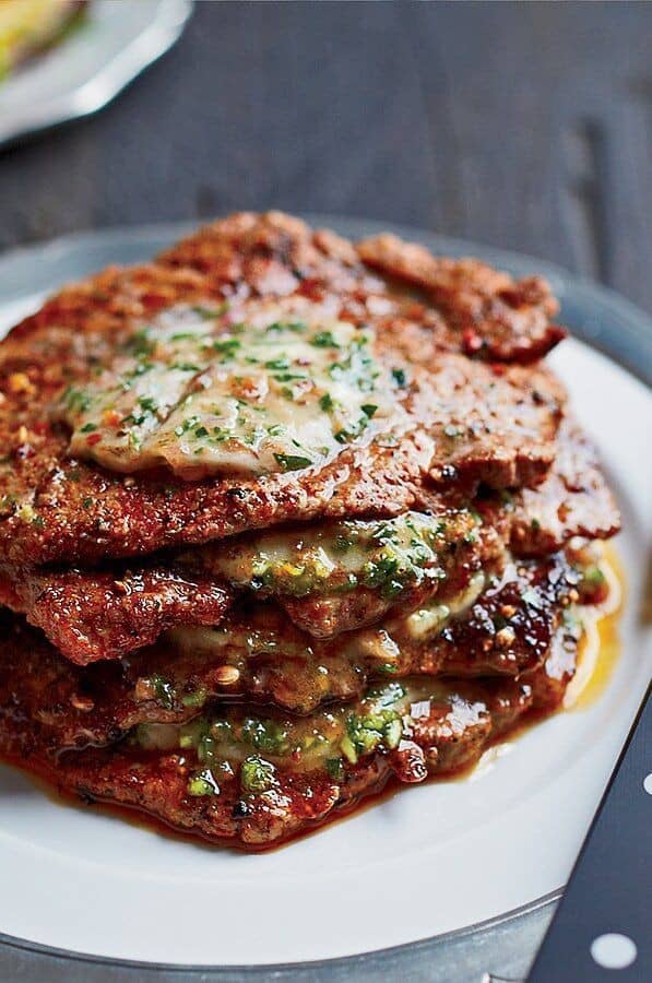 Minute Steak Stacks With Herbed Anchovy Butter