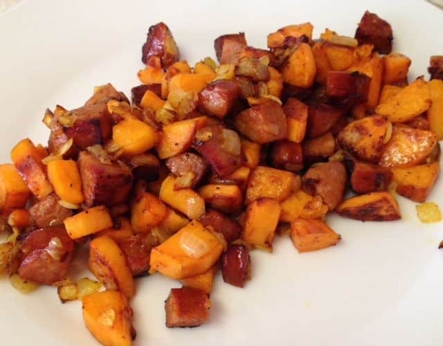 Linguiça Sweet Potato Hash