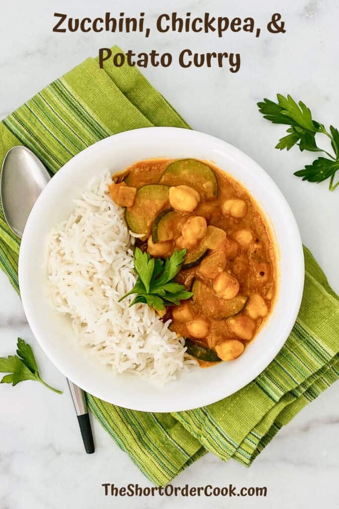 Zucchini Chickpea and Potato Curry