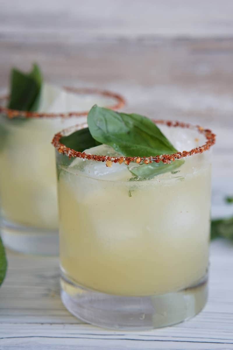 Smoky Basil Oaxacan Mezcal Cocktail