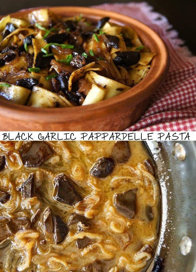 Black Garlic Pappardelle Pasta