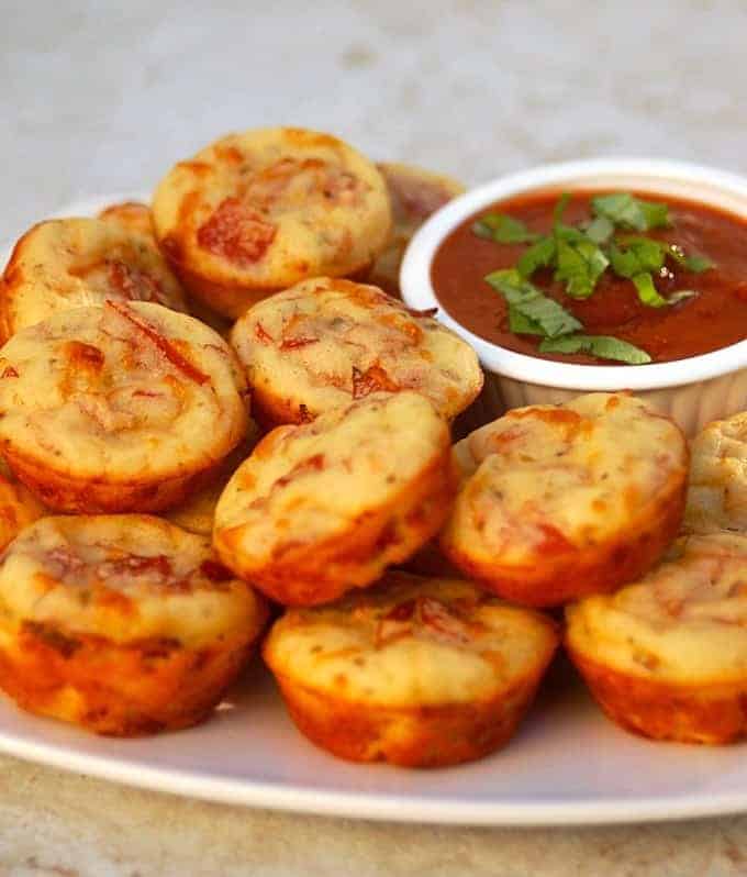 Pepperoni Pizza Muffins