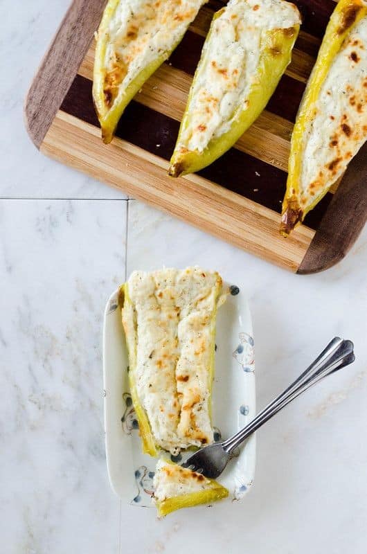 Cheesy Stuffed Banana Peppers (Gluten Free)