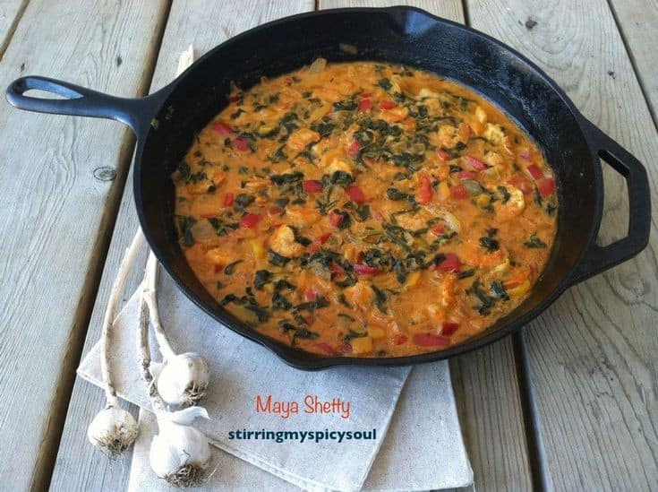 Malabar Spinach In Prawn Gravy/Bassela-Yetti Gravy