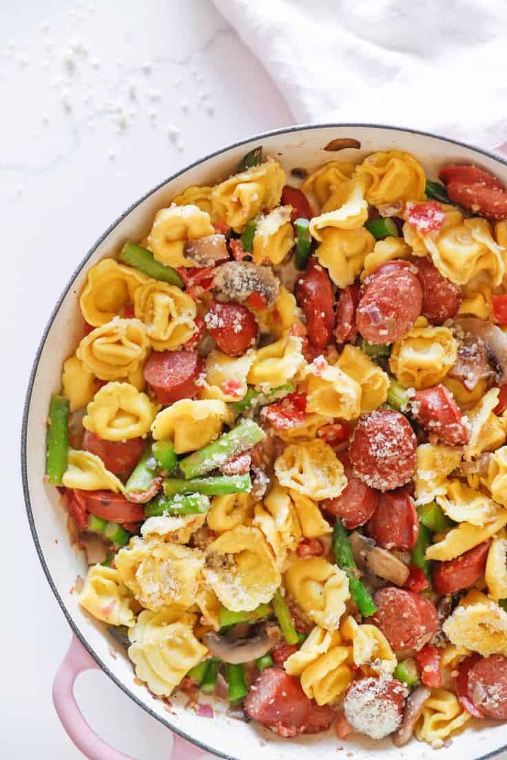 Creamy Tortellini And Kielbasa