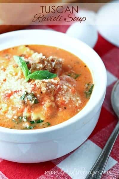 Tuscan Ravioli Soup