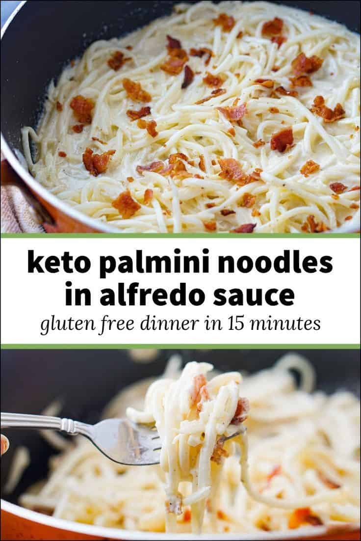 Palmini Linguine With Creamy Keto Alfredo Sauce