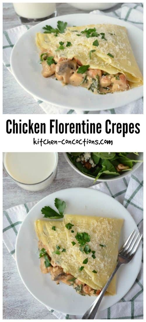 Chicken Florentine Crepes